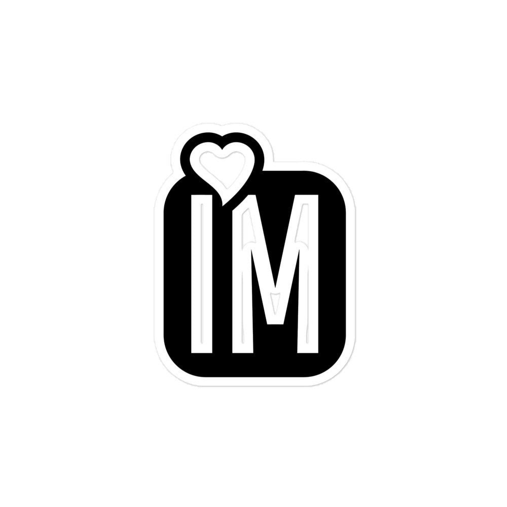 "I AM" Black Logo Sticker