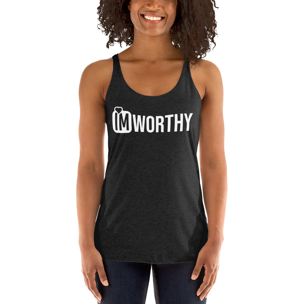 IM WORTHY Women's Racerback Tank
