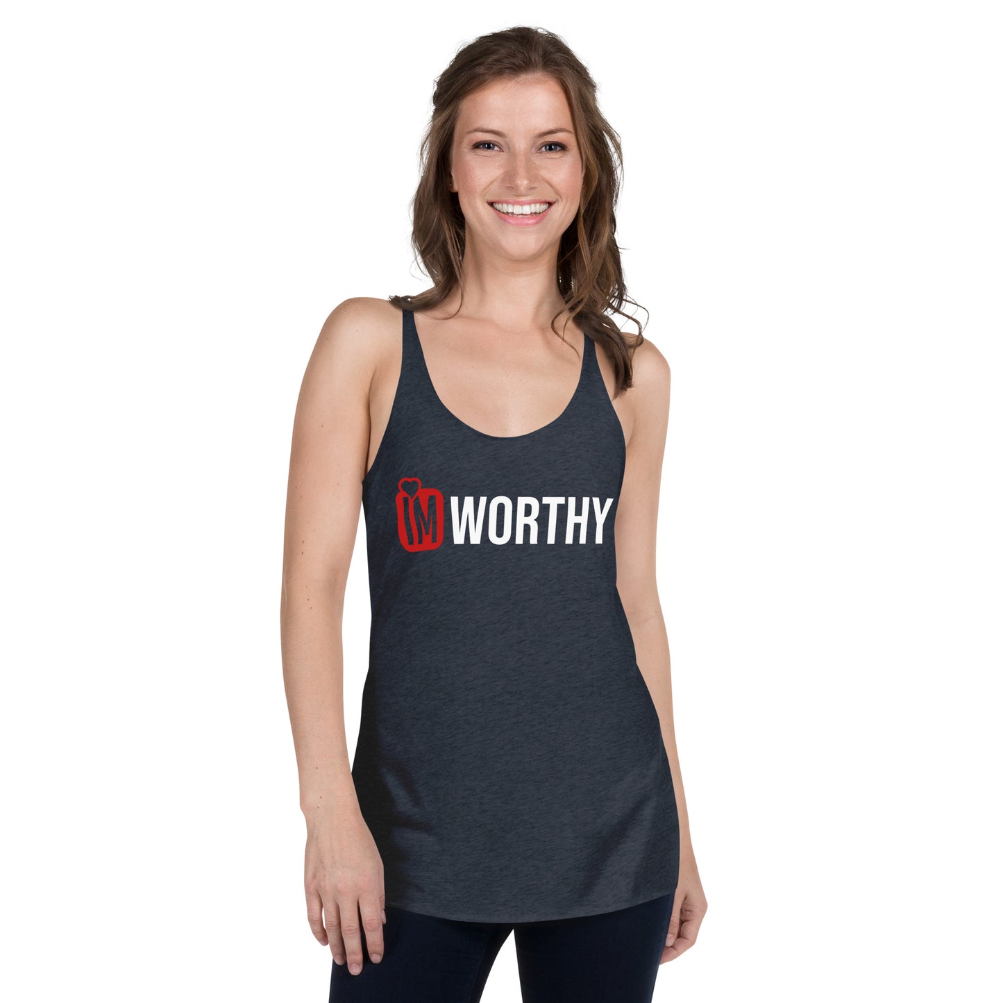 IM WORTHY Women's Racerback Tank