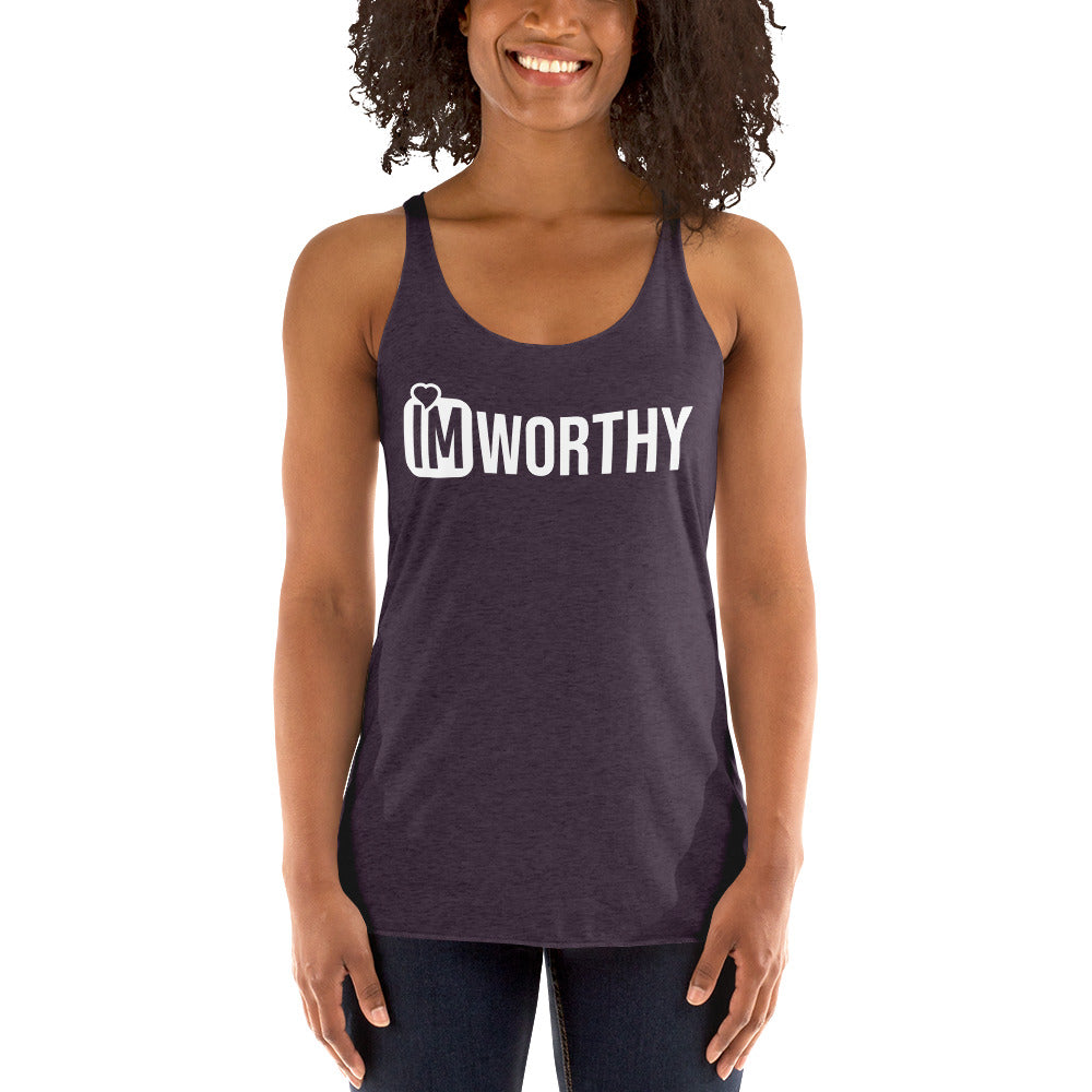 IM WORTHY Women's Racerback Tank