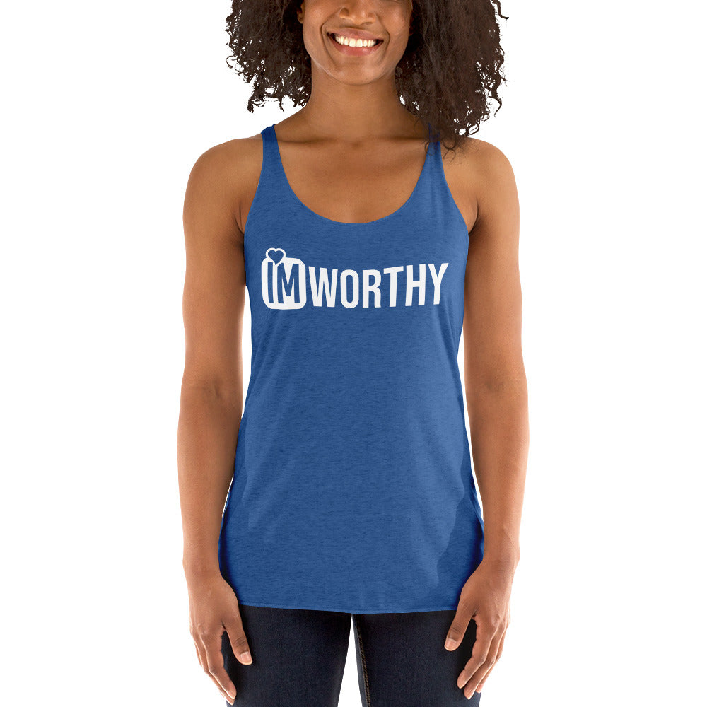 IM WORTHY Women's Racerback Tank