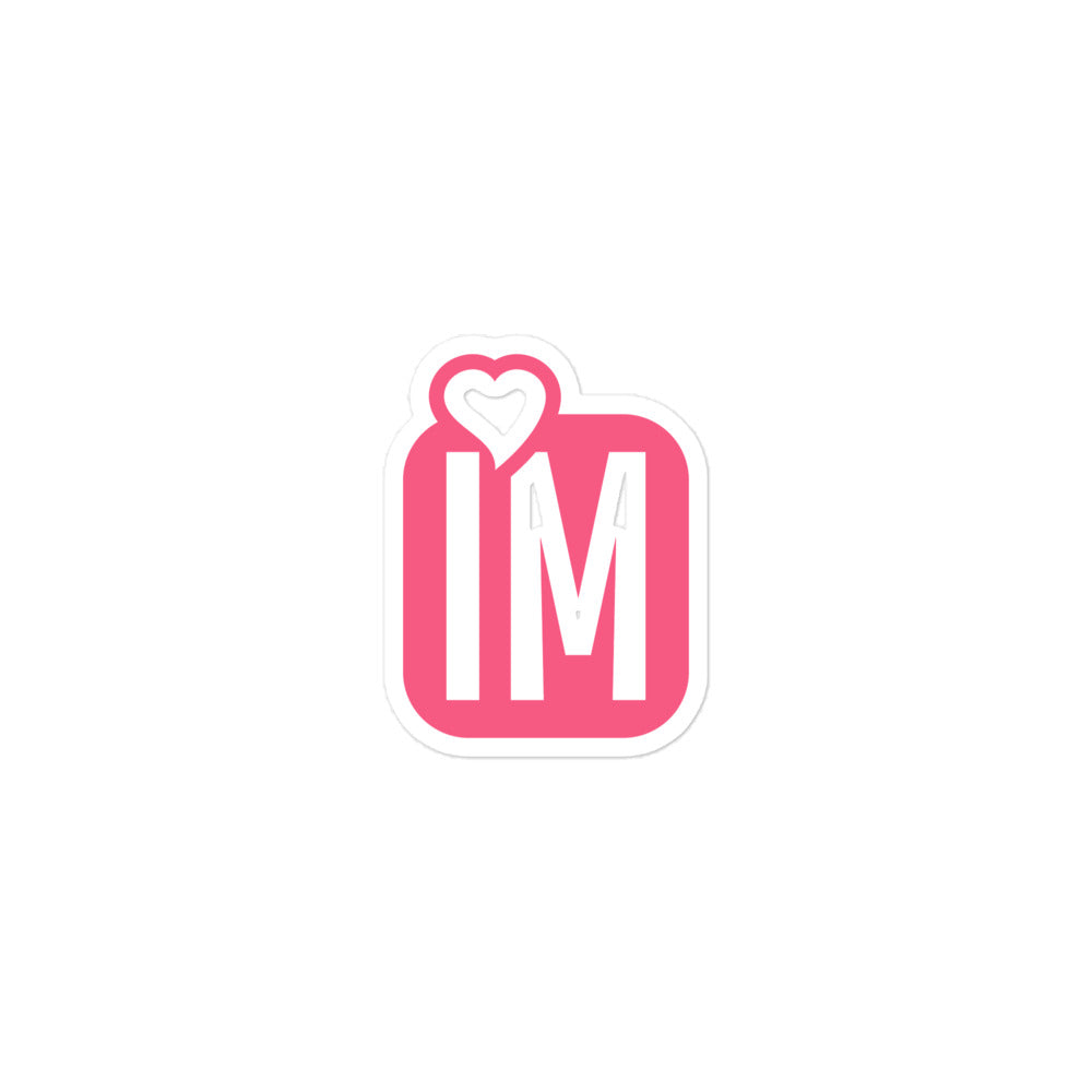 "I AM" Pink Logo Sticker