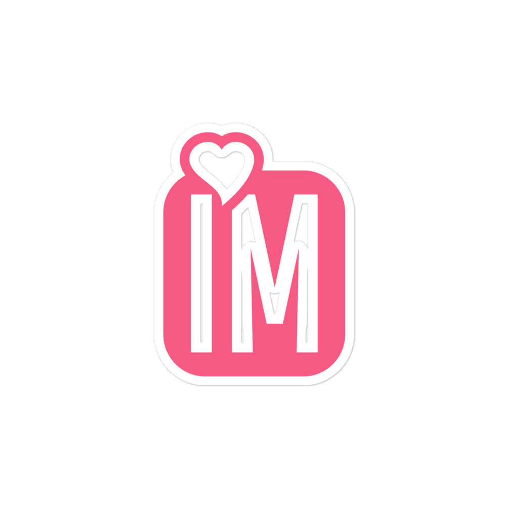 "I AM" Pink Logo Sticker