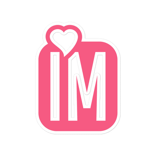 "I AM" Pink Logo Sticker