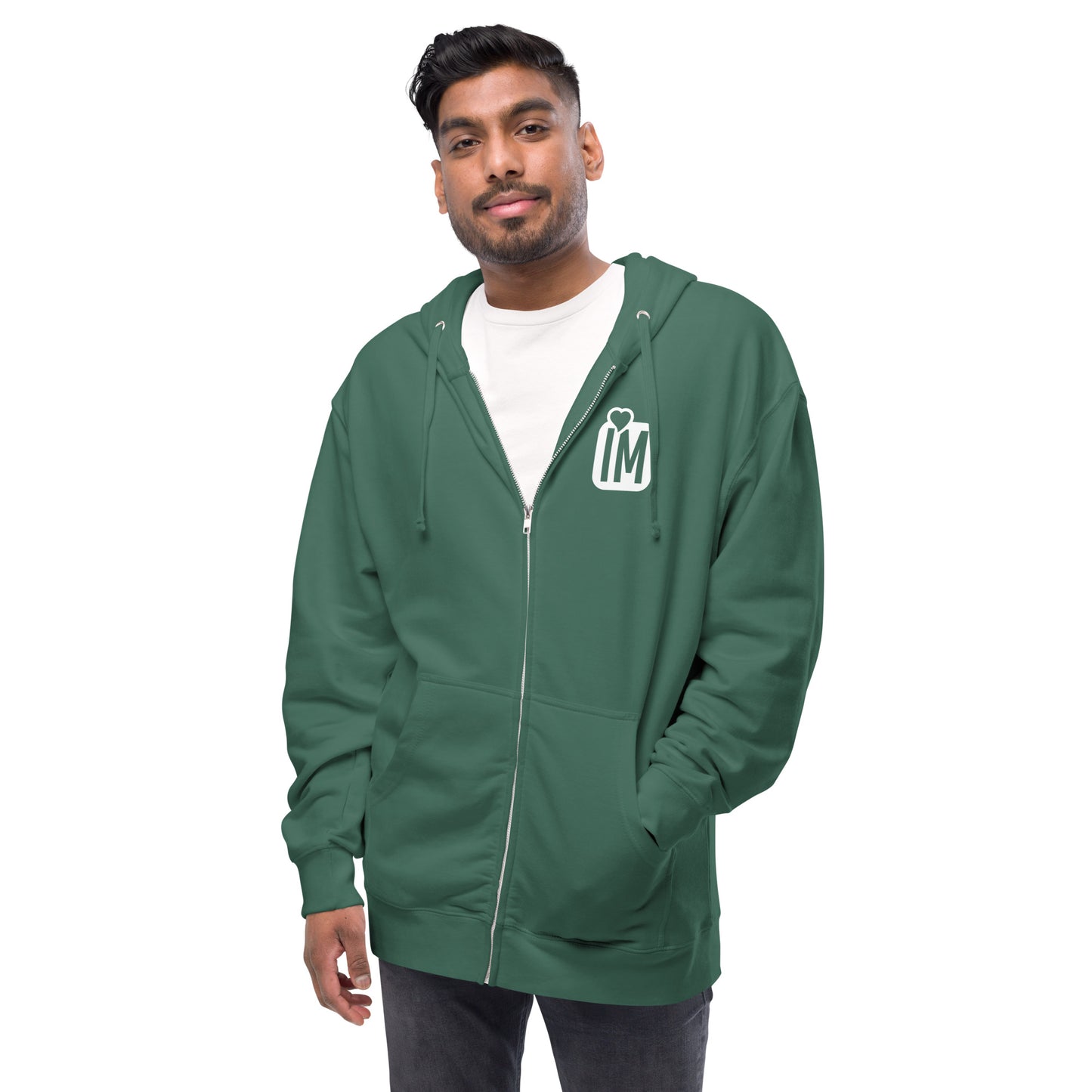 IM Unisex fleece zip up hoodie