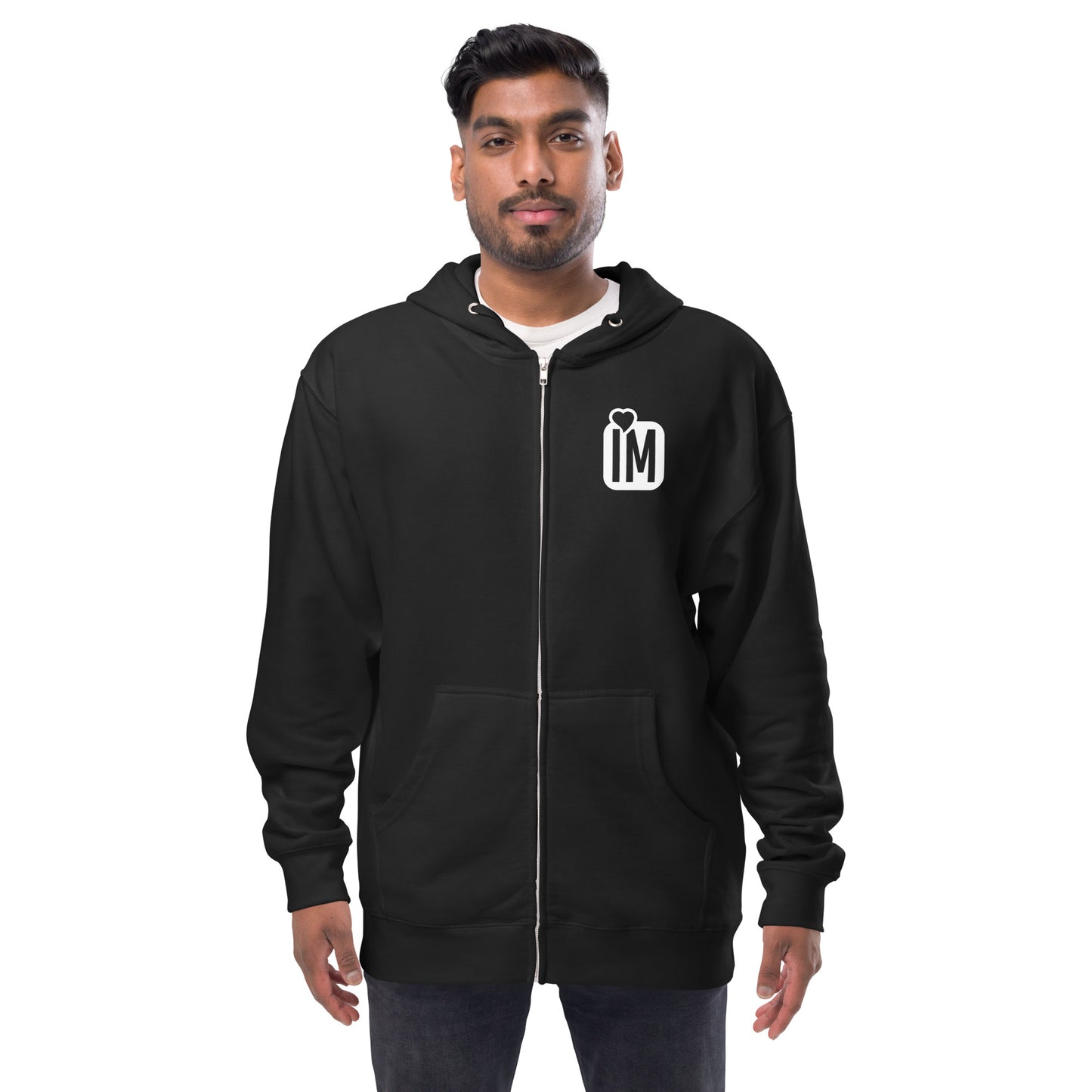 IM Unisex fleece zip up hoodie