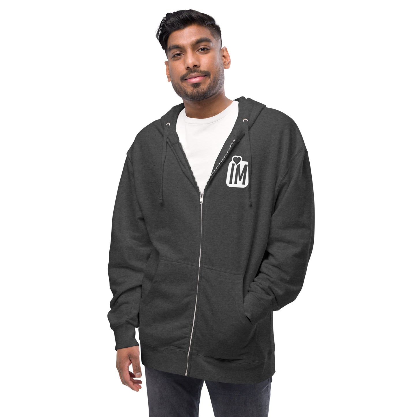 IM Unisex fleece zip up hoodie