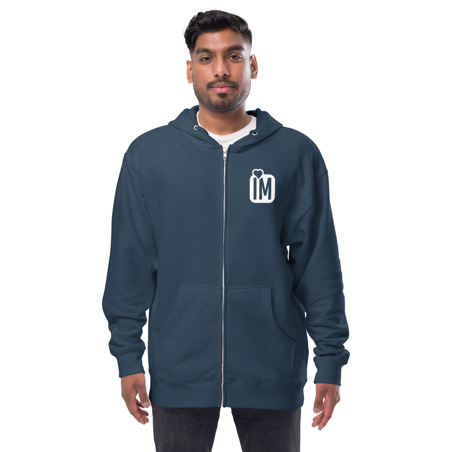 IM Unisex fleece zip up hoodie