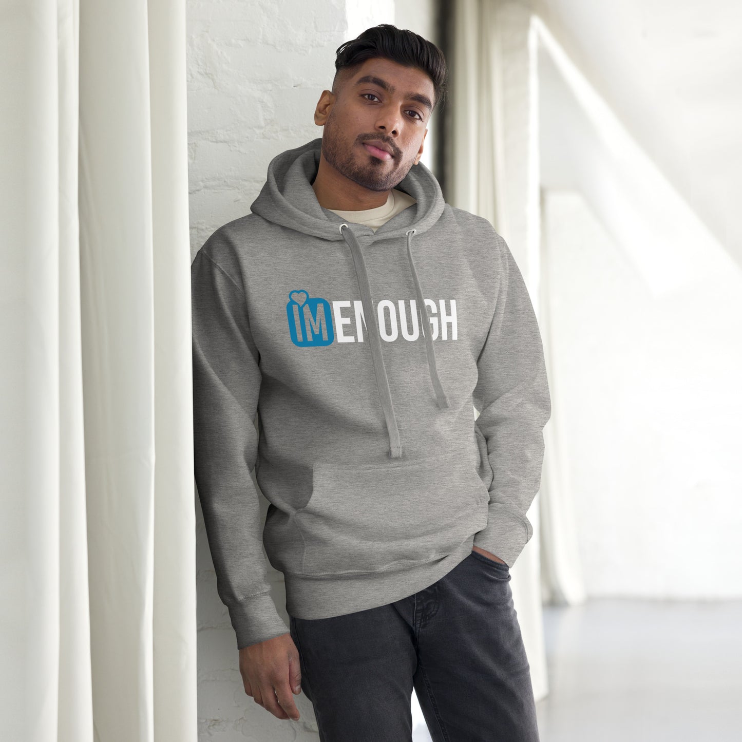 IM ENOUGH Blue Logo Unisex Hoodie