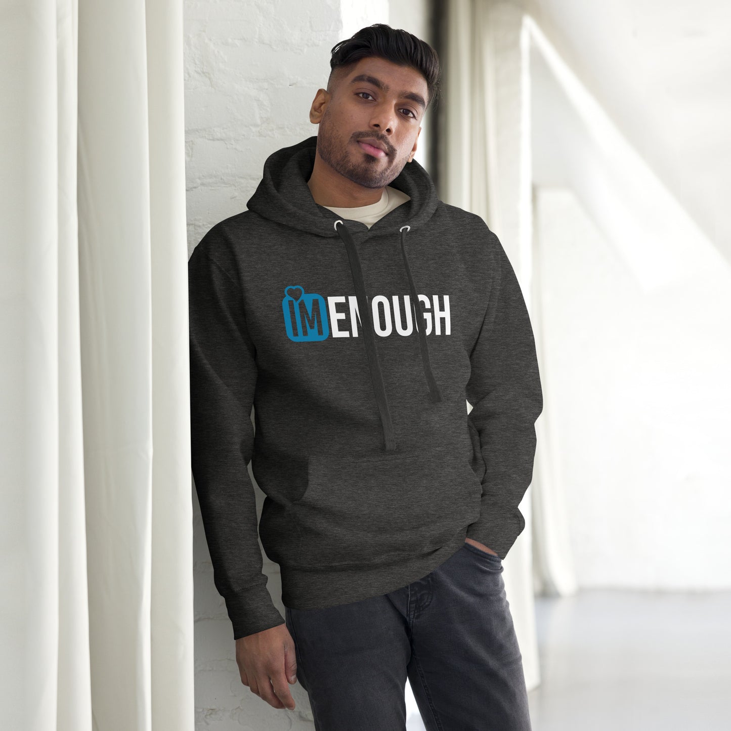 IM ENOUGH Blue Logo Unisex Hoodie