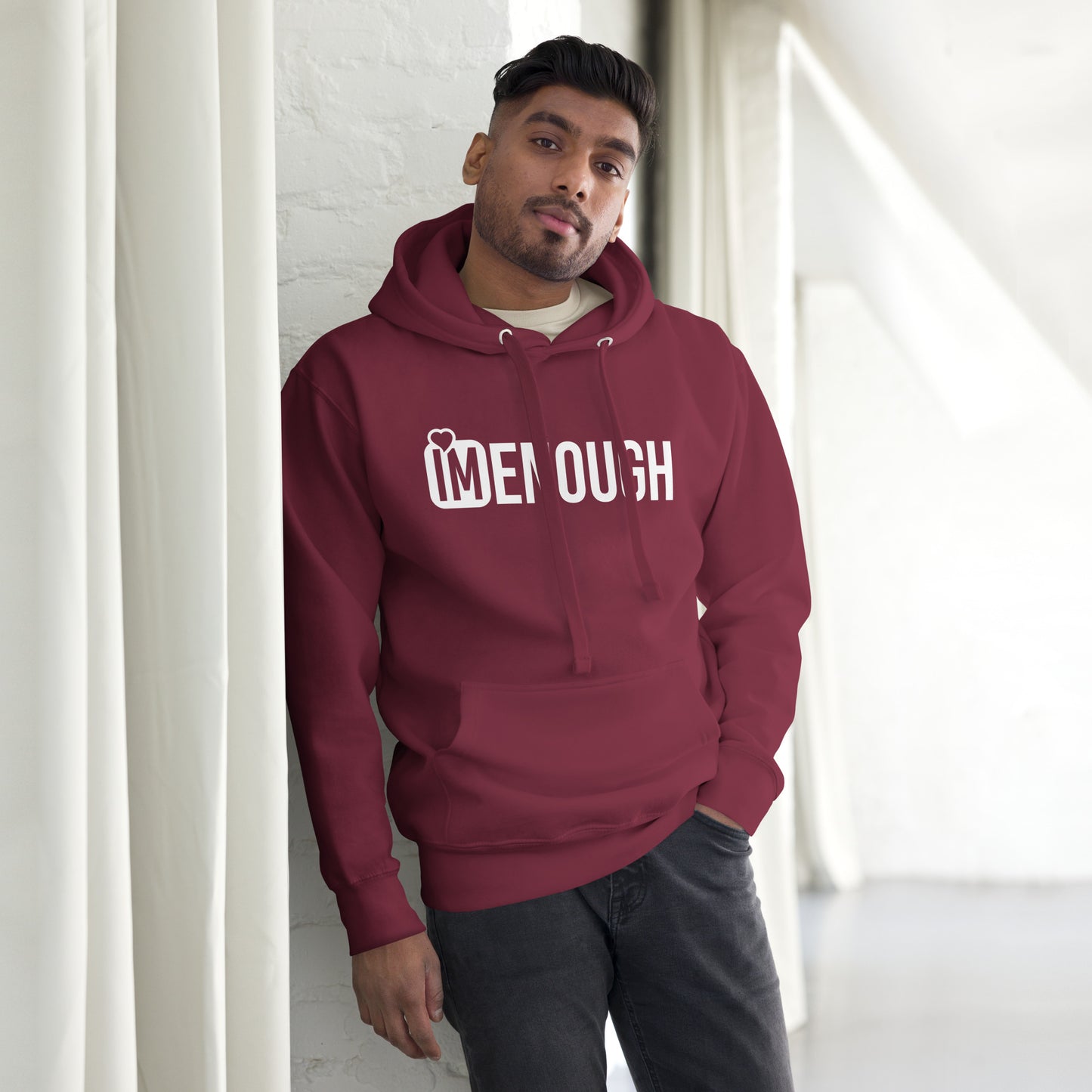 IM ENOUGH WhiteUnisex Hoodie