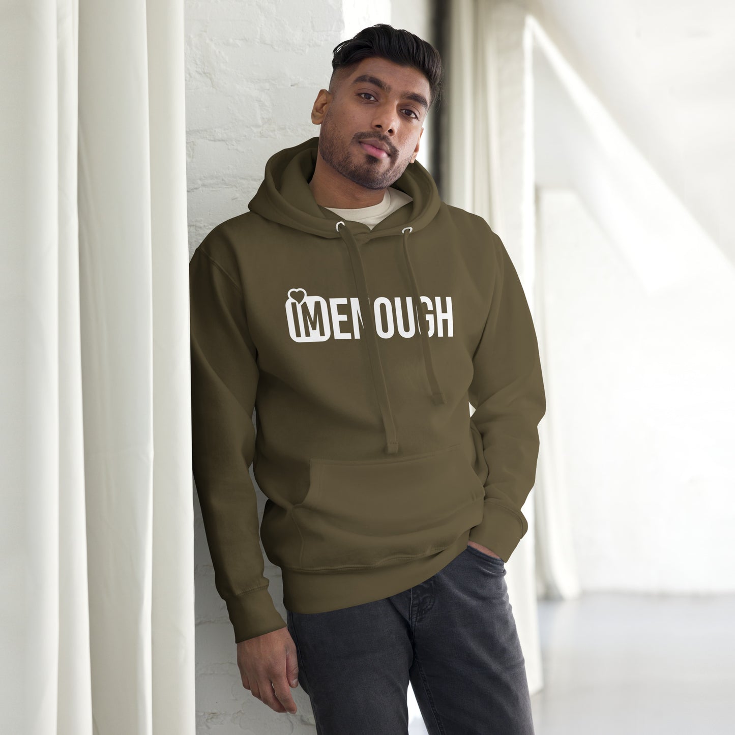 IM ENOUGH WhiteUnisex Hoodie