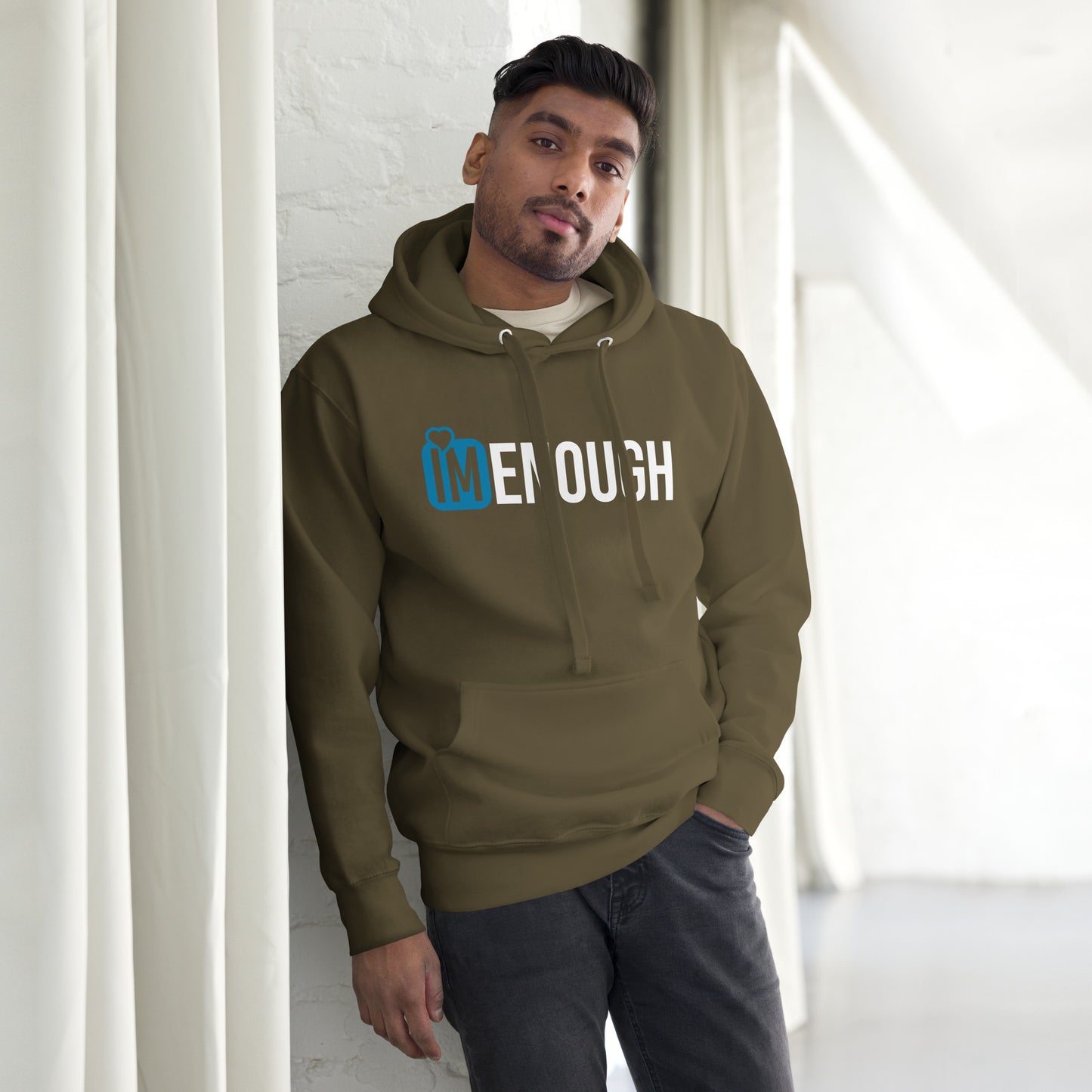 IM ENOUGH Blue Logo Unisex Hoodie