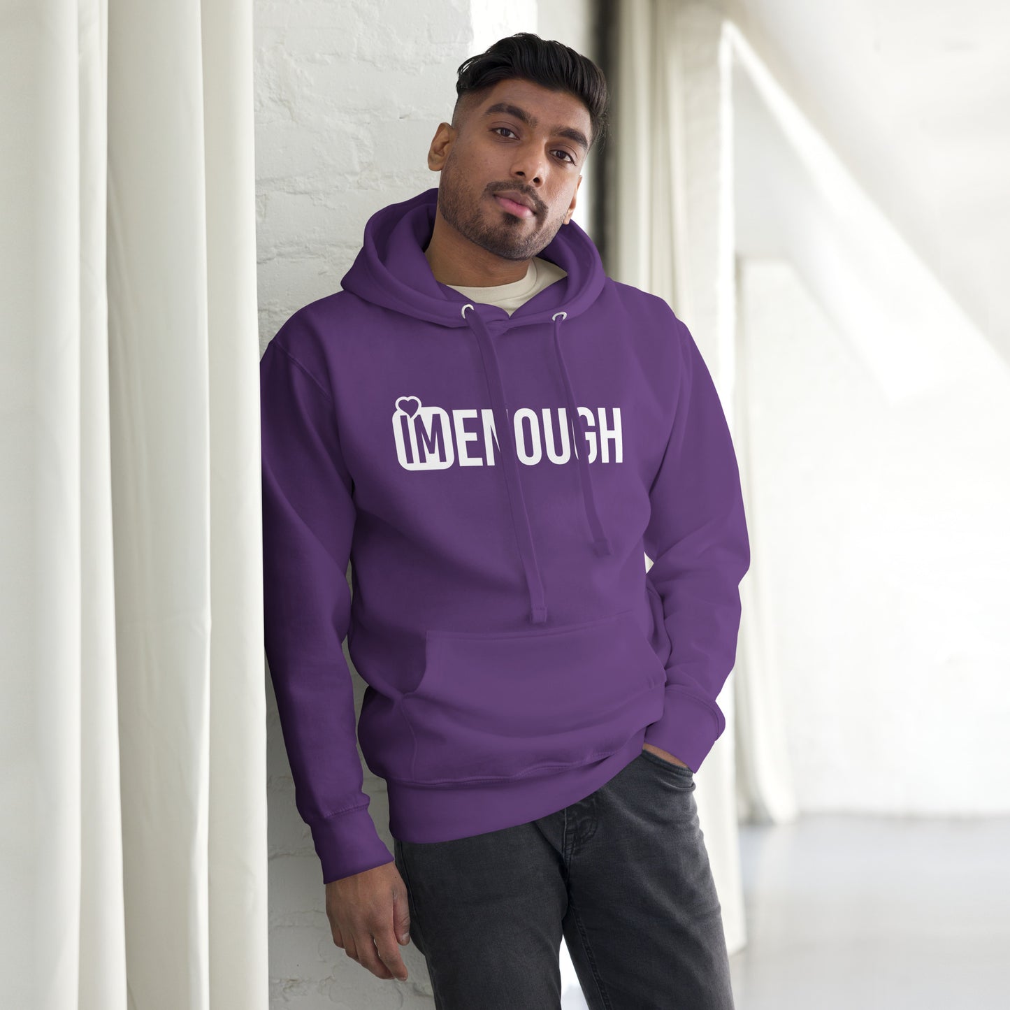 IM ENOUGH WhiteUnisex Hoodie