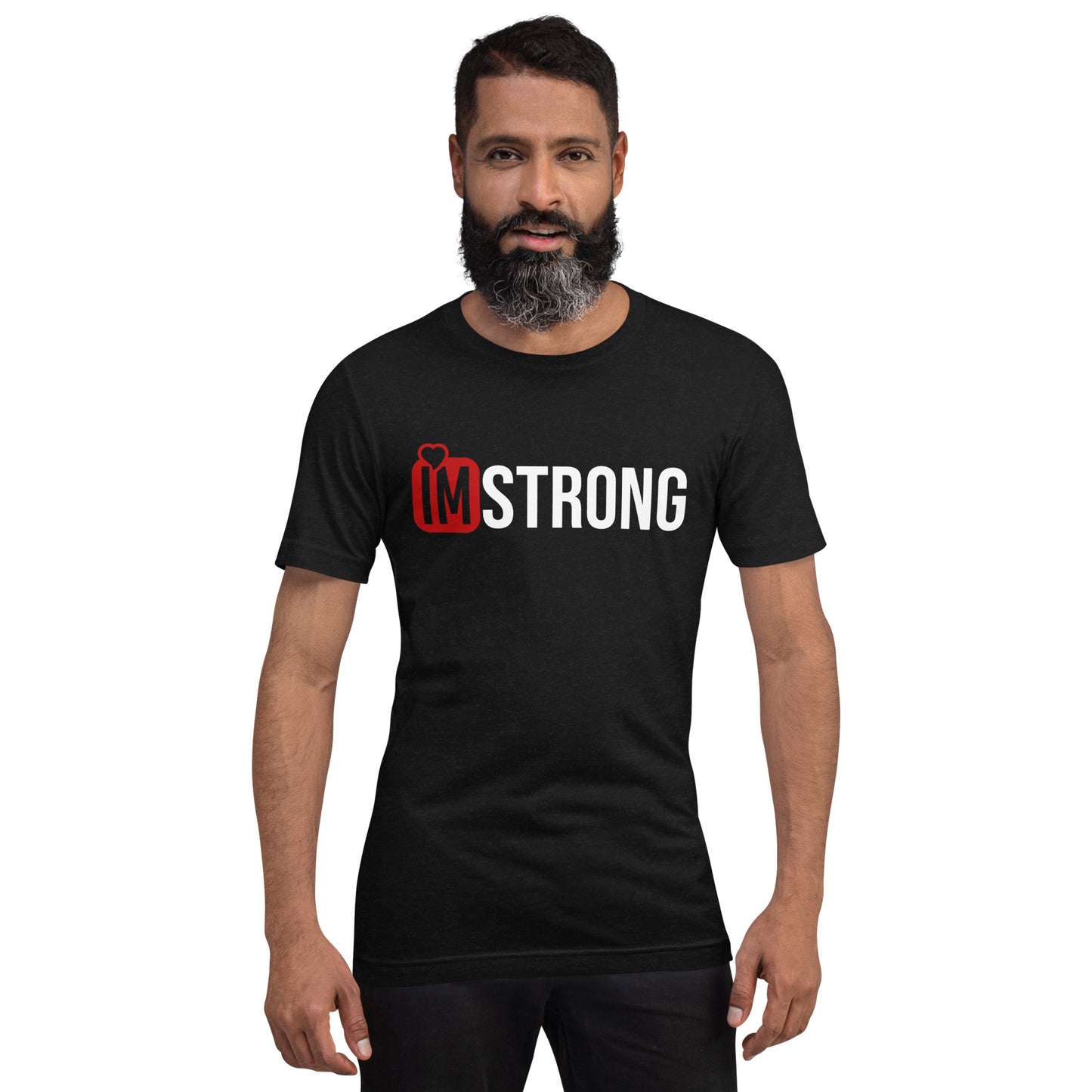 IM STRONG  red logo Unisex t-shirt