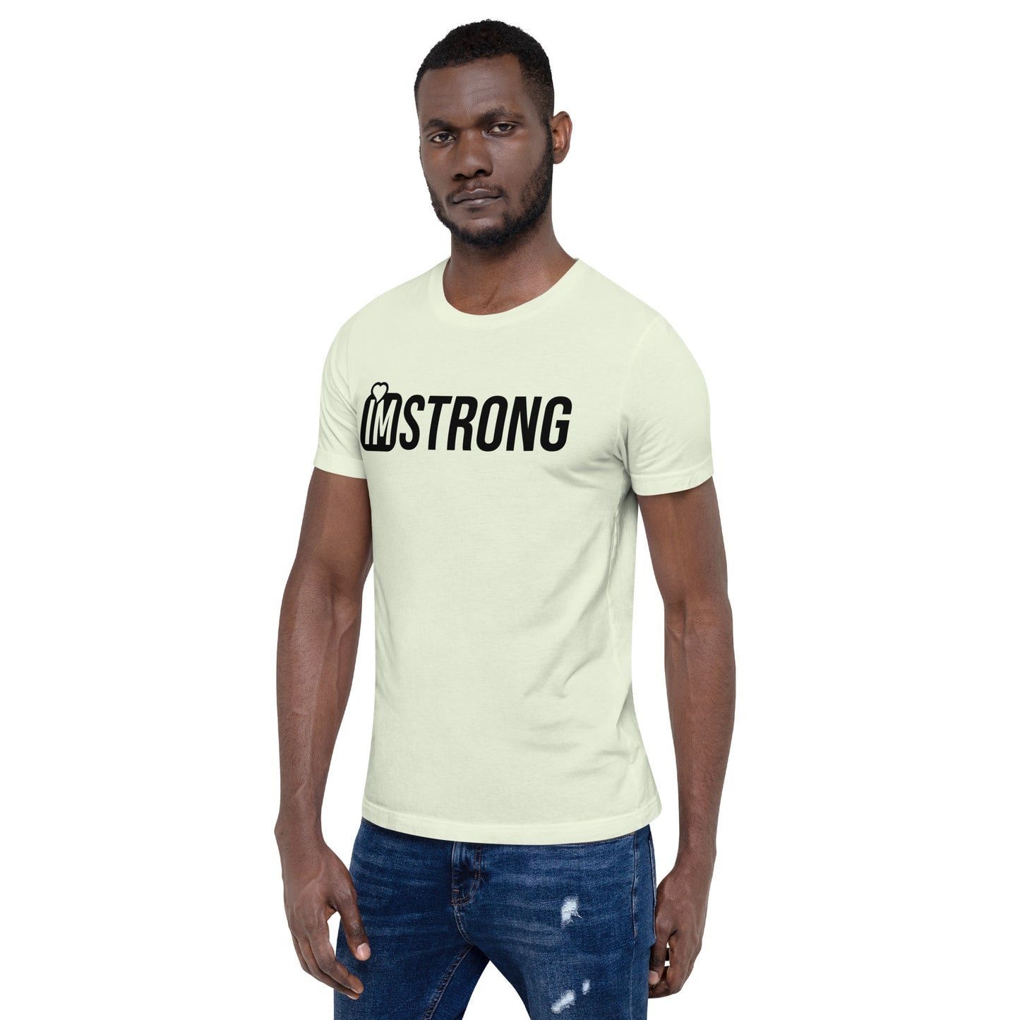 IM STRONG Black on Black Unisex t-shirt