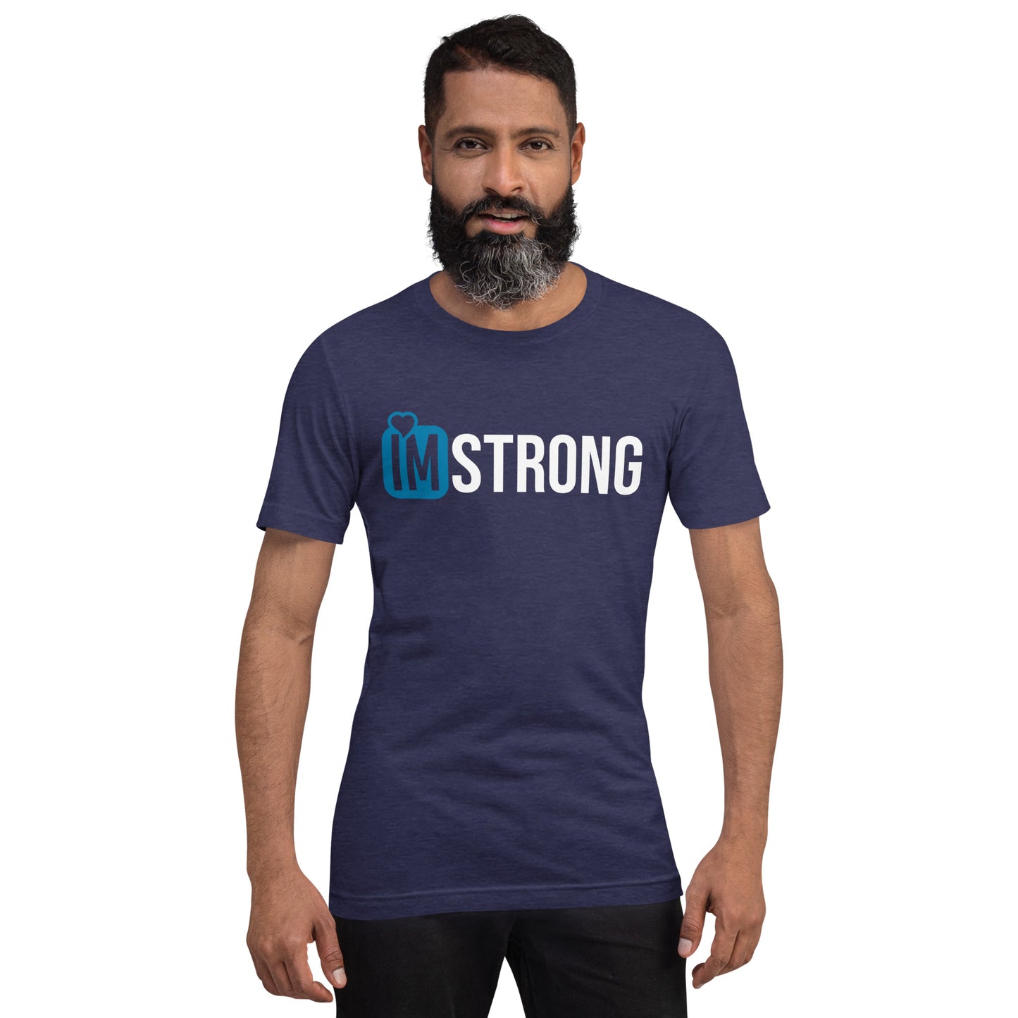 IM STRONG Blue Logo Unisex t-shirt