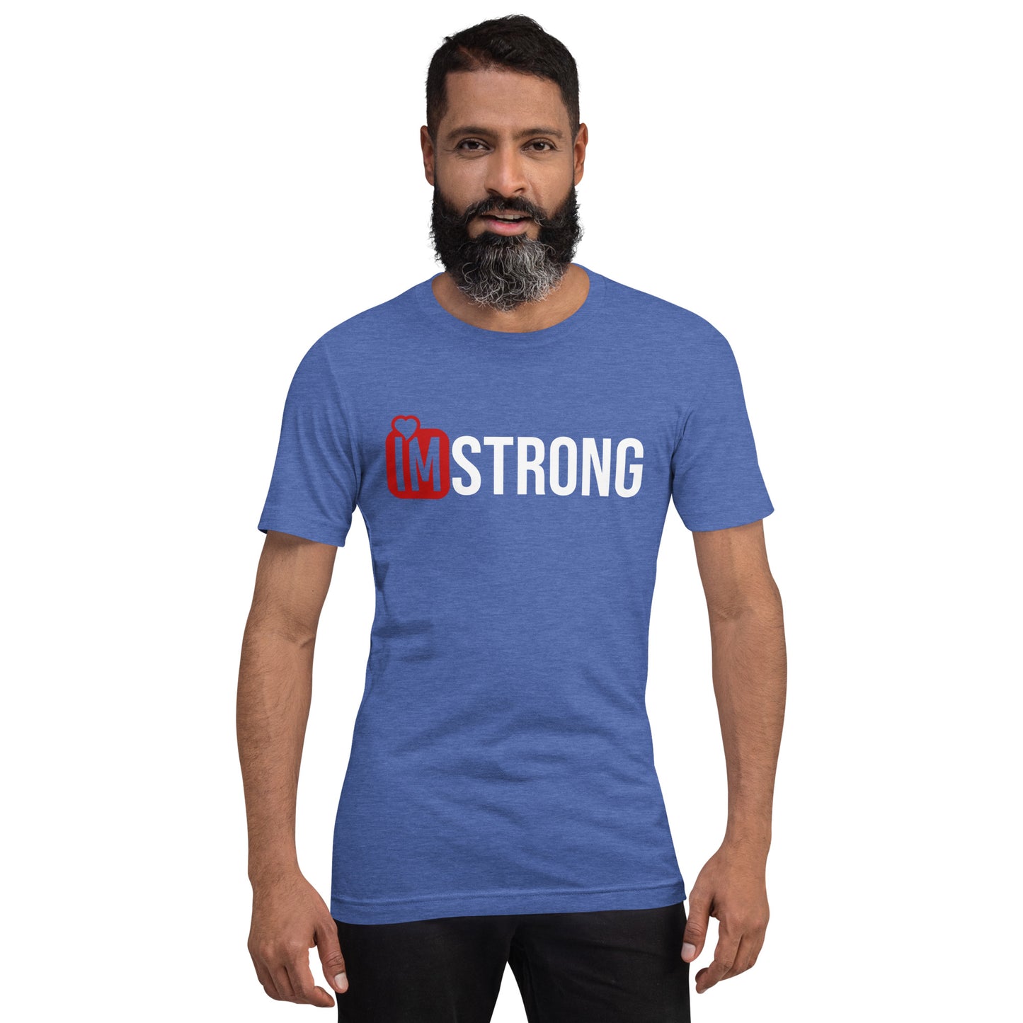 IM STRONG  red logo Unisex t-shirt