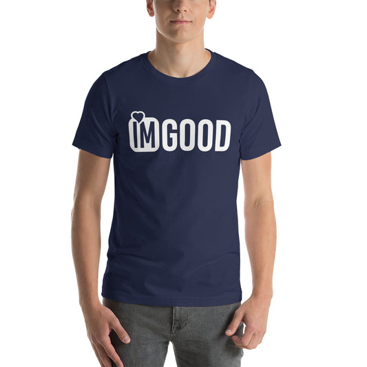 IM GOOD White on White Unisex t-shirt