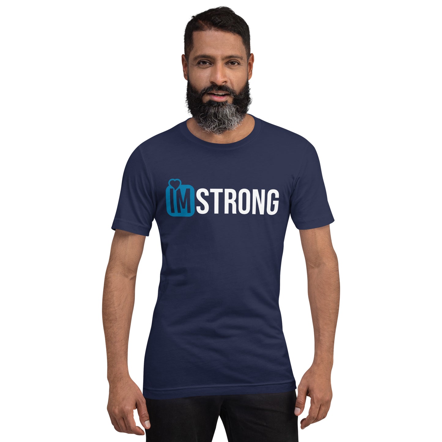 IM STRONG Blue Logo Unisex t-shirt