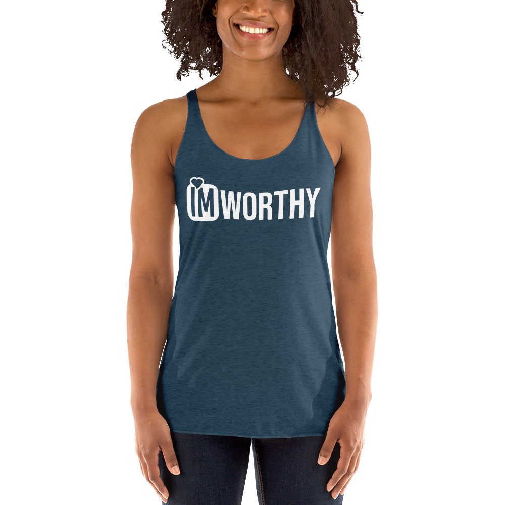 IM WORTHY Women's Racerback Tank