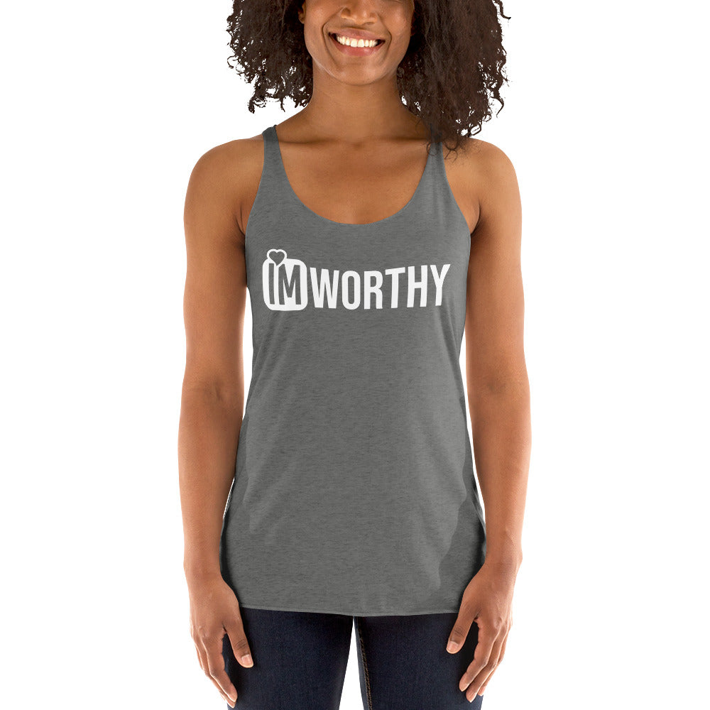 IM WORTHY Women's Racerback Tank