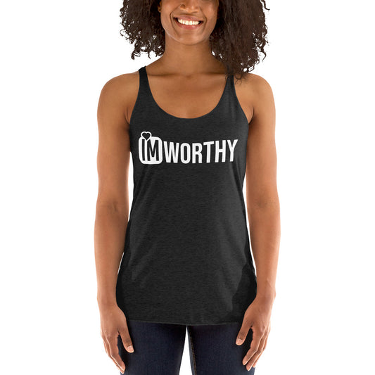IM WORTHY Women's Racerback Tank