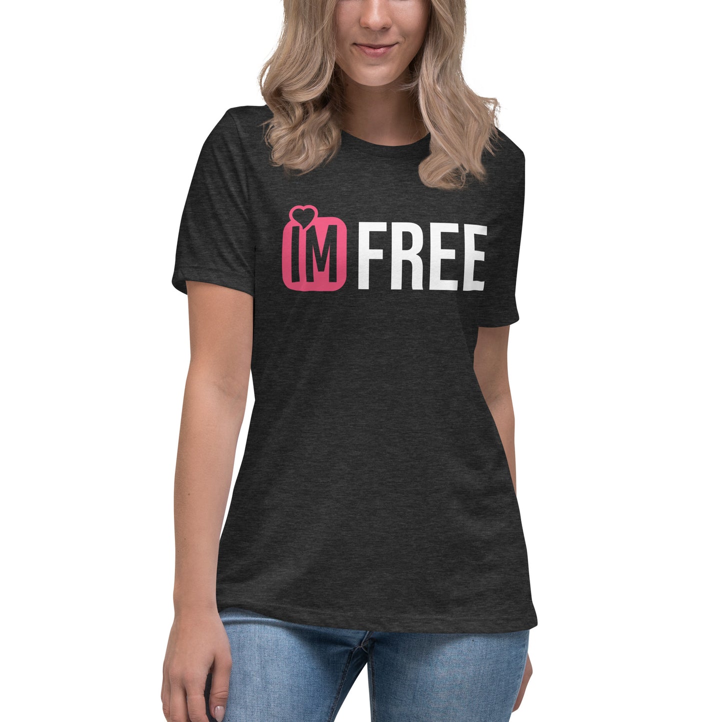 IM FREE Pink Women's Relaxed T-Shirt