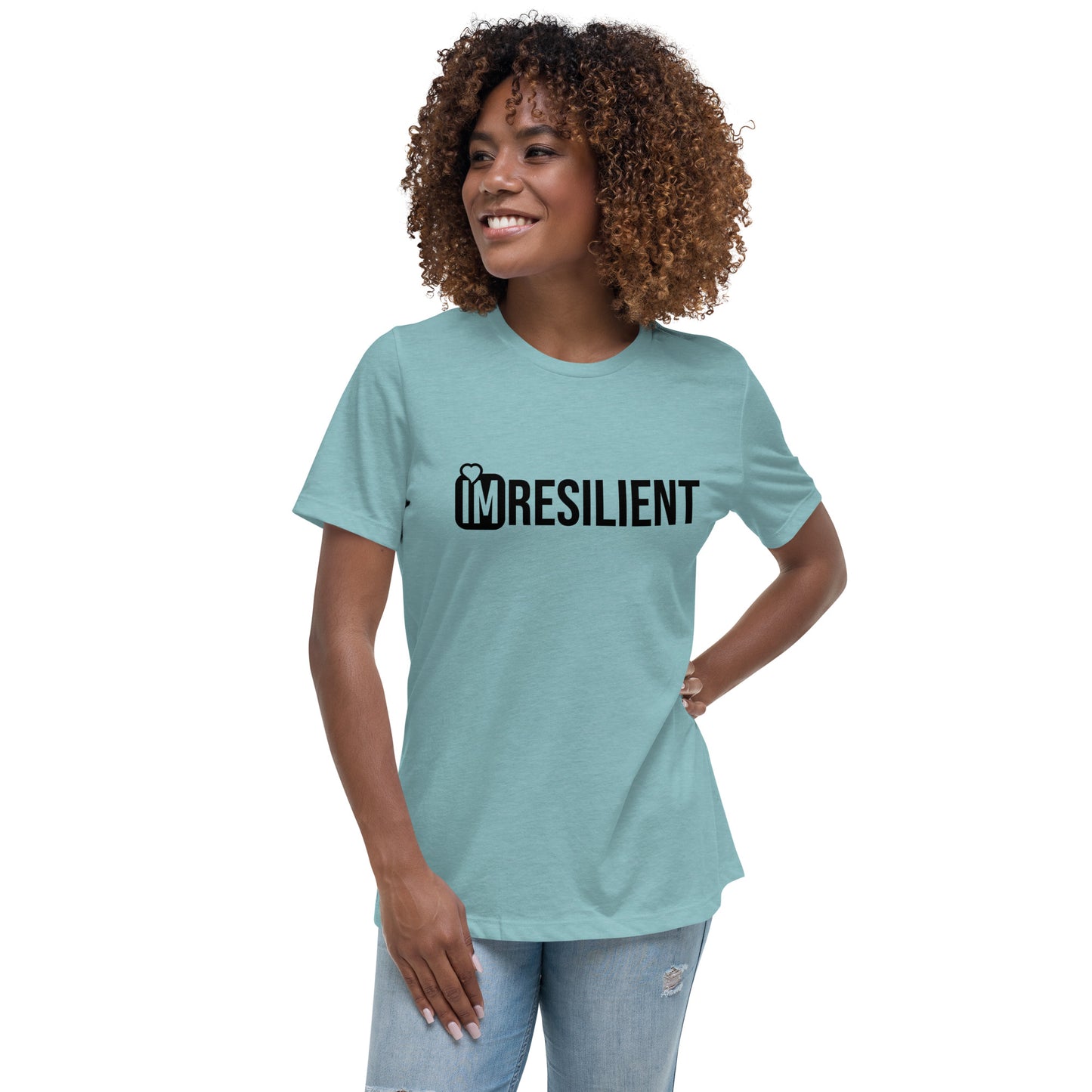 IM RESILIENT Black on Black Women's Relaxed T-Shirt