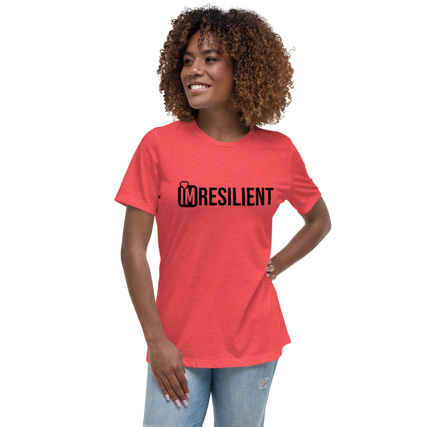 IM RESILIENT Black on Black Women's Relaxed T-Shirt