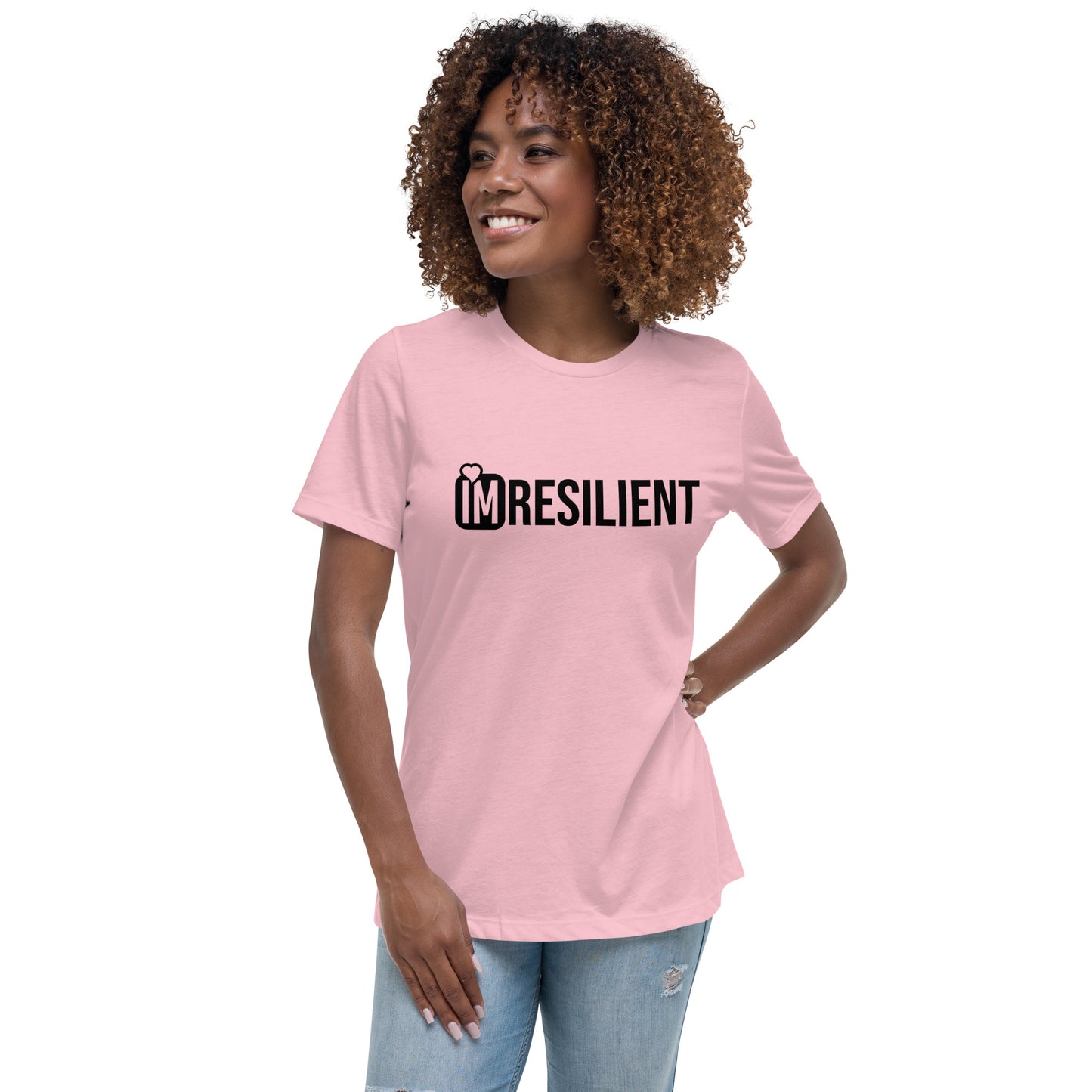 IM RESILIENT Black on Black Women's Relaxed T-Shirt