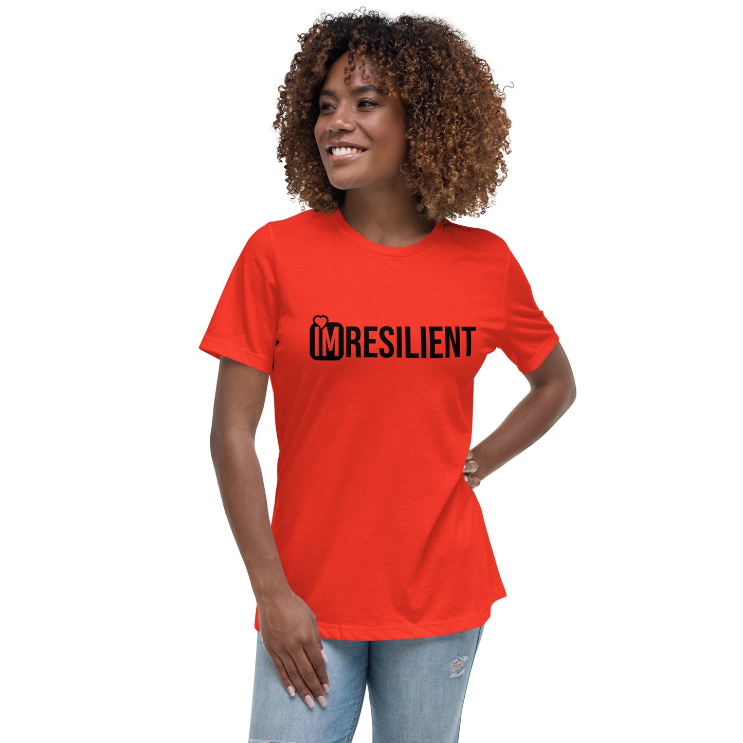 IM RESILIENT Black on Black Women's Relaxed T-Shirt