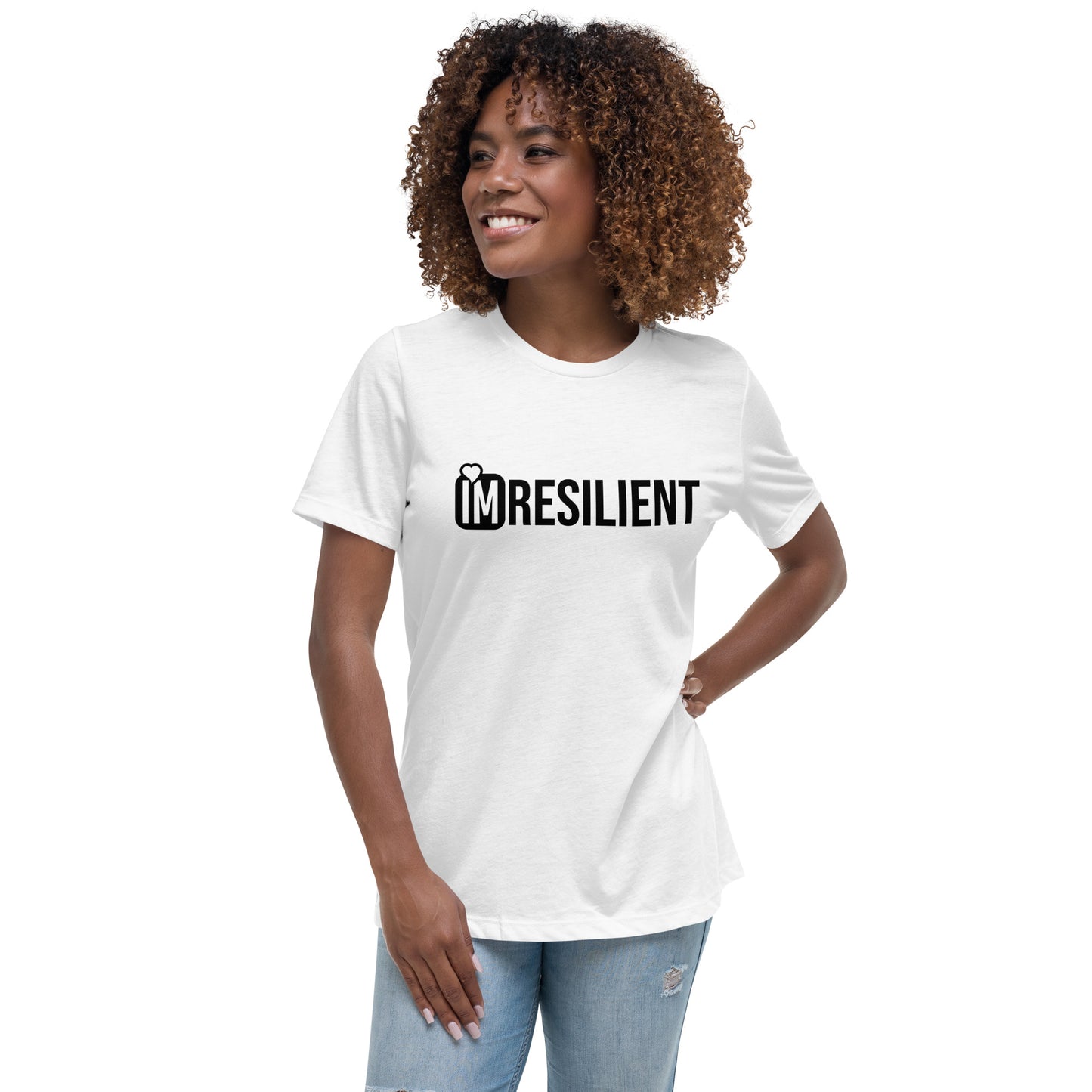 IM RESILIENT Black on Black Women's Relaxed T-Shirt